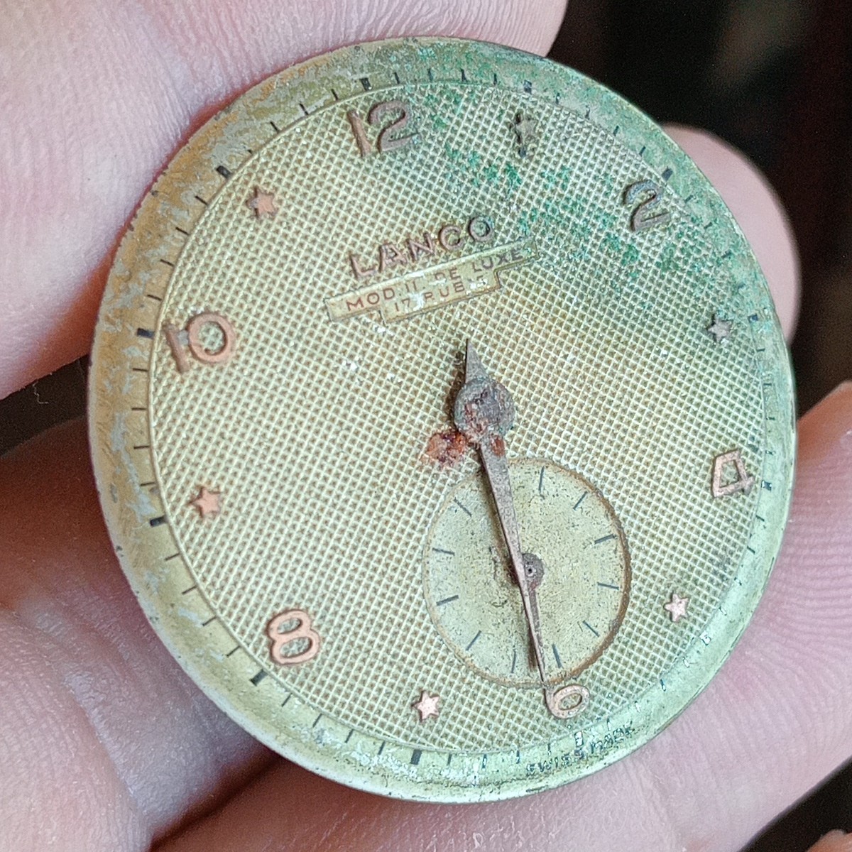 Lanco 1222 Mod. 11 Watch Movement parts. Vintage For Spare Part Bil. OK