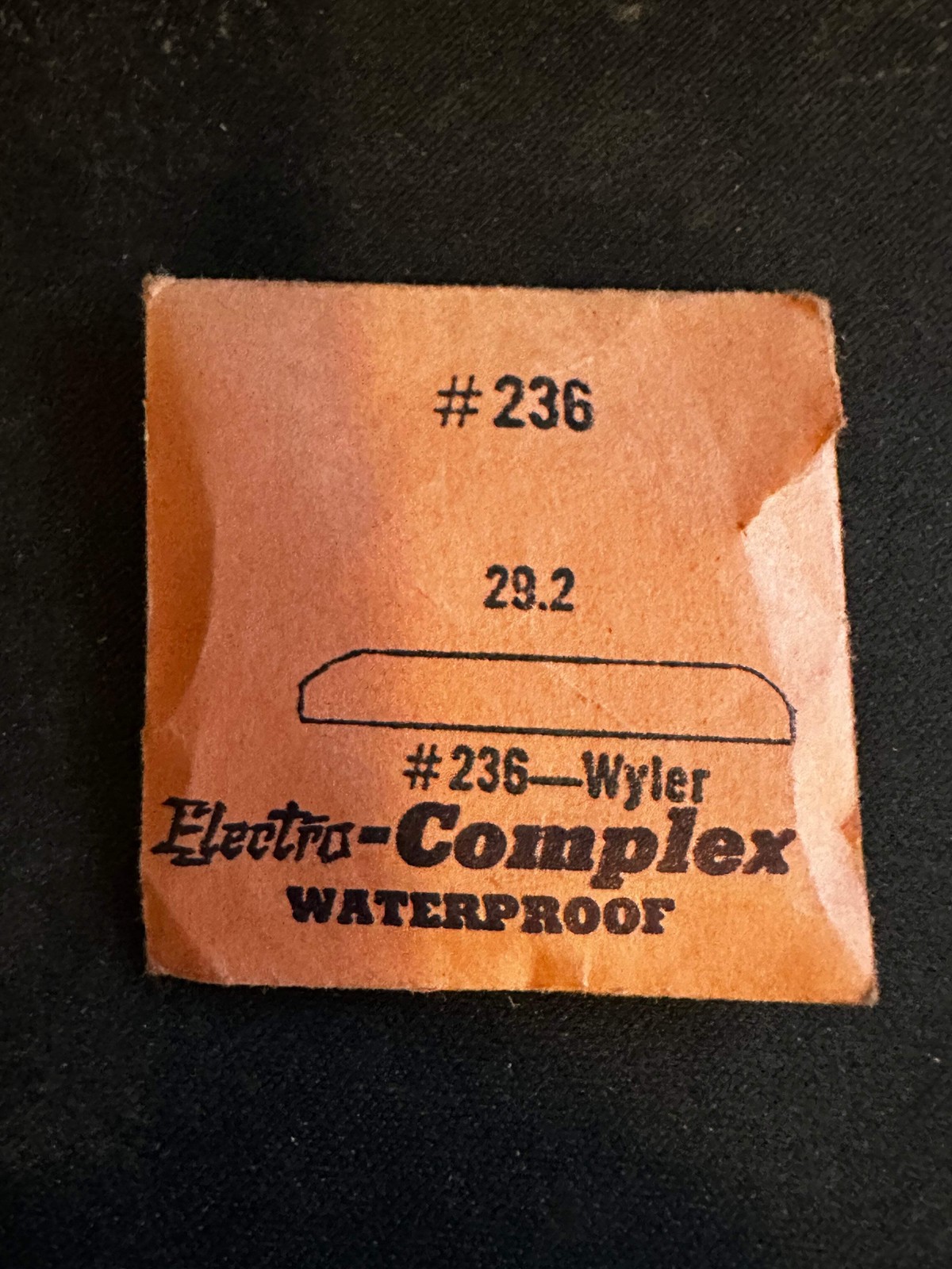 Electro-Seal #236 Watch Crystal 29.2mm for Wyler Wrist Watch – New