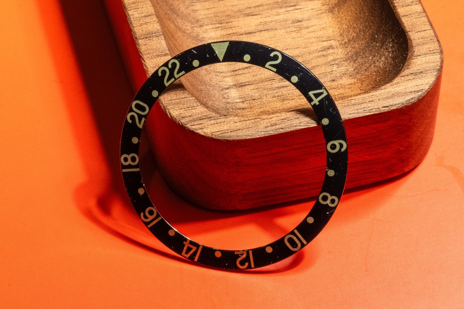 Genuine Rolex GMT Master Black/Gold Bezel Insert for Sapphire 16713 16718 16758