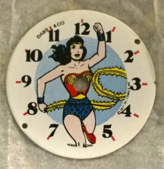 Brand New Old Stock 1977 Dabs & Co. Wonder Woman DC Comics Inc. Wristwatch Dial