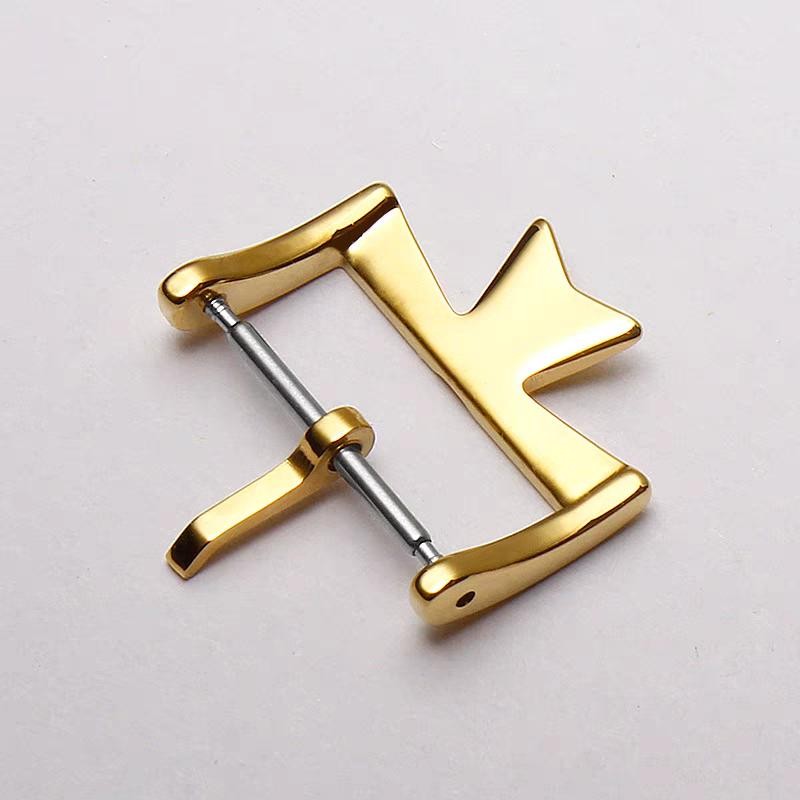 New Metal Watch Clasp 16 18mm Stainless Steel Pin Buckle for Vacheron VC Gold
