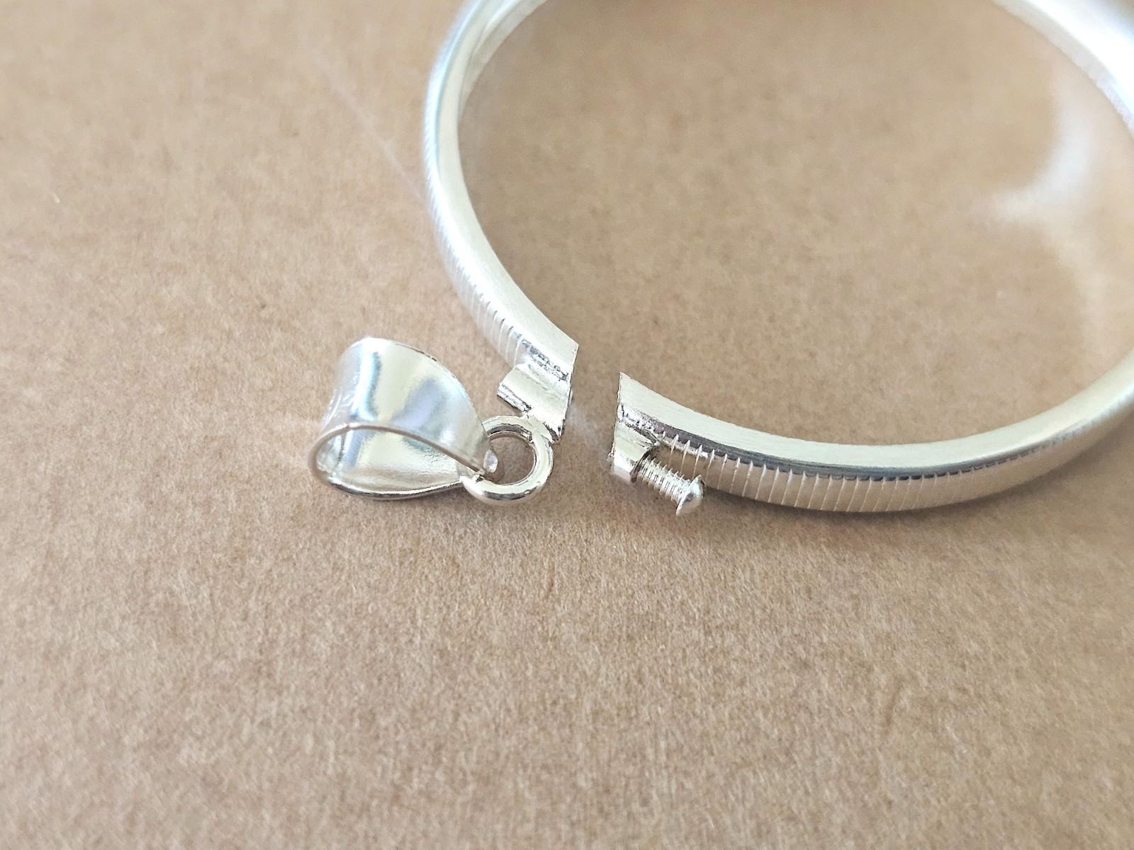 925 Sterling Silver Screw Top Simple Bezel for 38mm 1 Dollar Coins