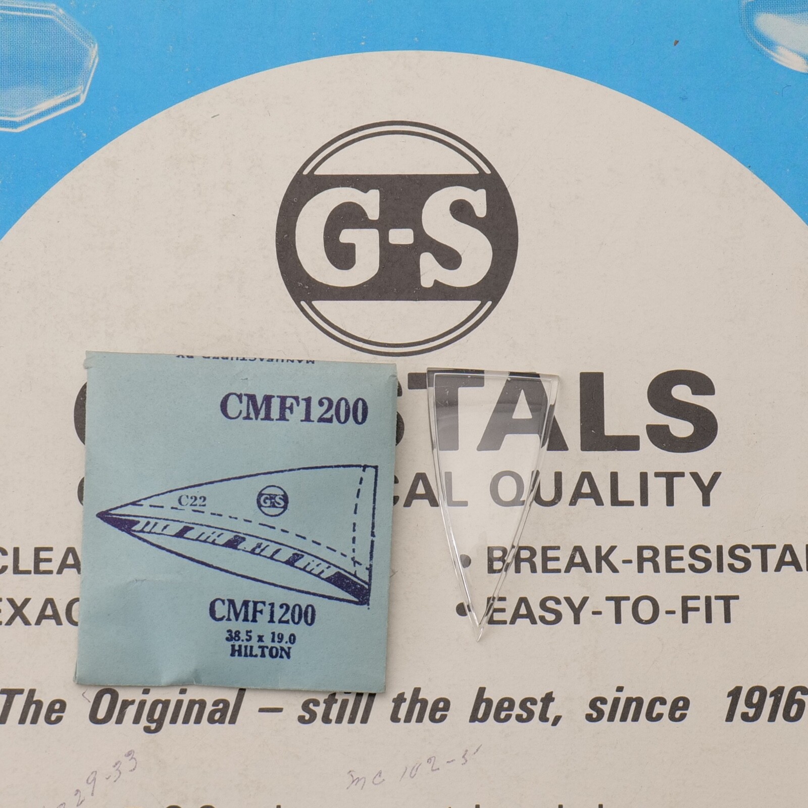 Vintage NOS GS Watch Crystal CMF1200 Hilton – 38.5 x 19.0mm (MF-MW)