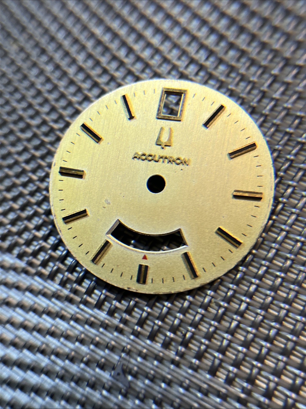 Vtg Bulova Accutron Watch Dial Date Windows Used 1960-1970