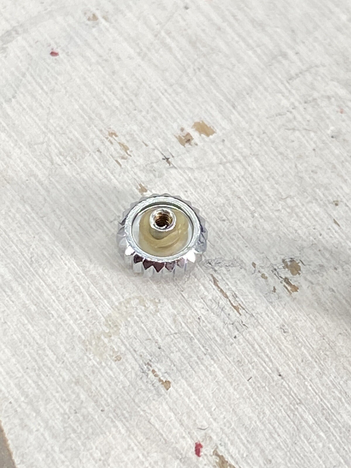 NOS Rodania Crown 4.4 X 1.55 Mm Tap 0.9 Dustproof Silver Color