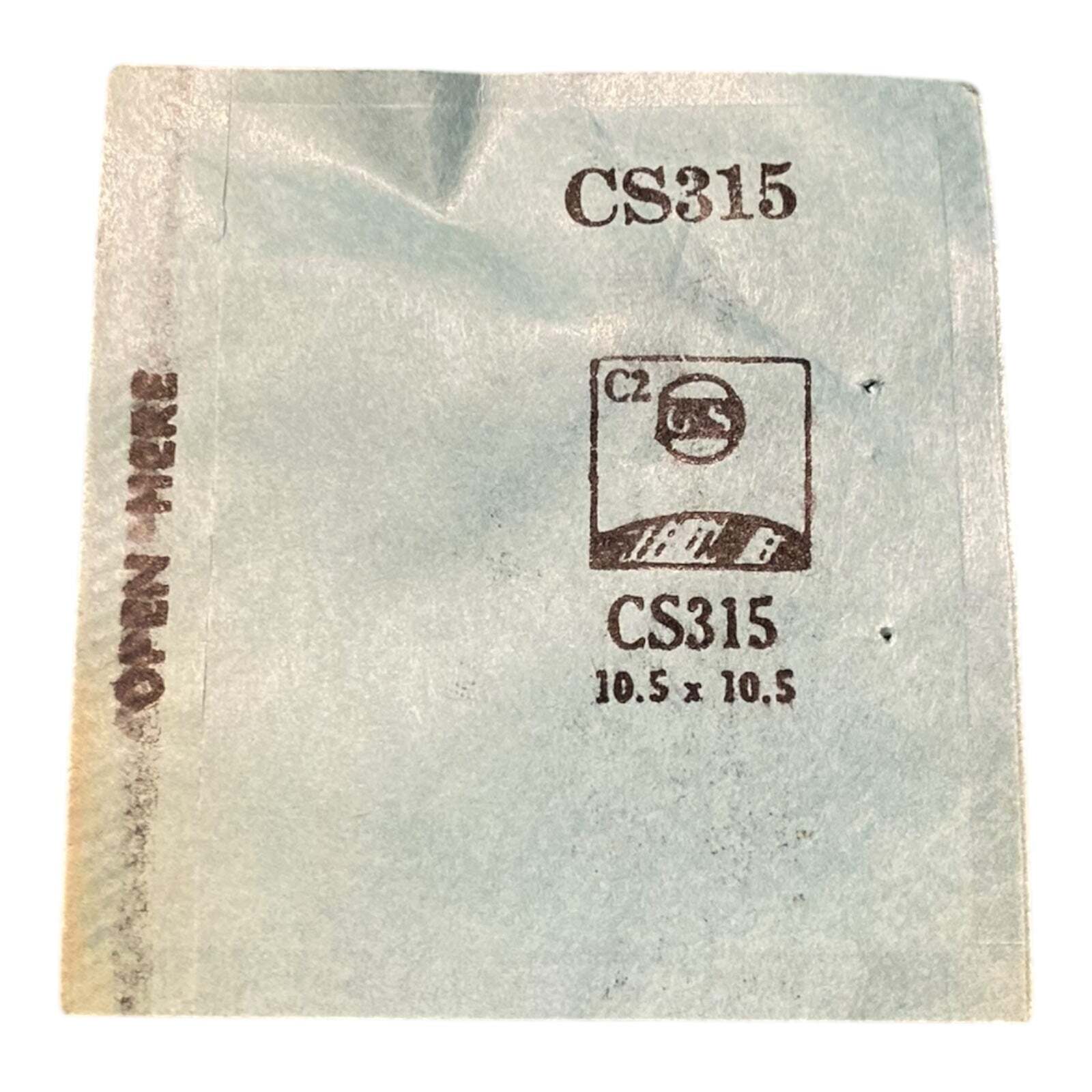 Germanow-Simon Mach (GS) CS315 Watch Crystal 10.5×10.5 NOS Part Flexo