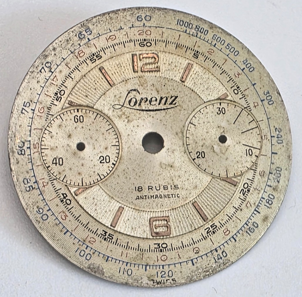 Valijoux 22 Lorenz Vintage Original Spare Parts: Dial, Hands, Various