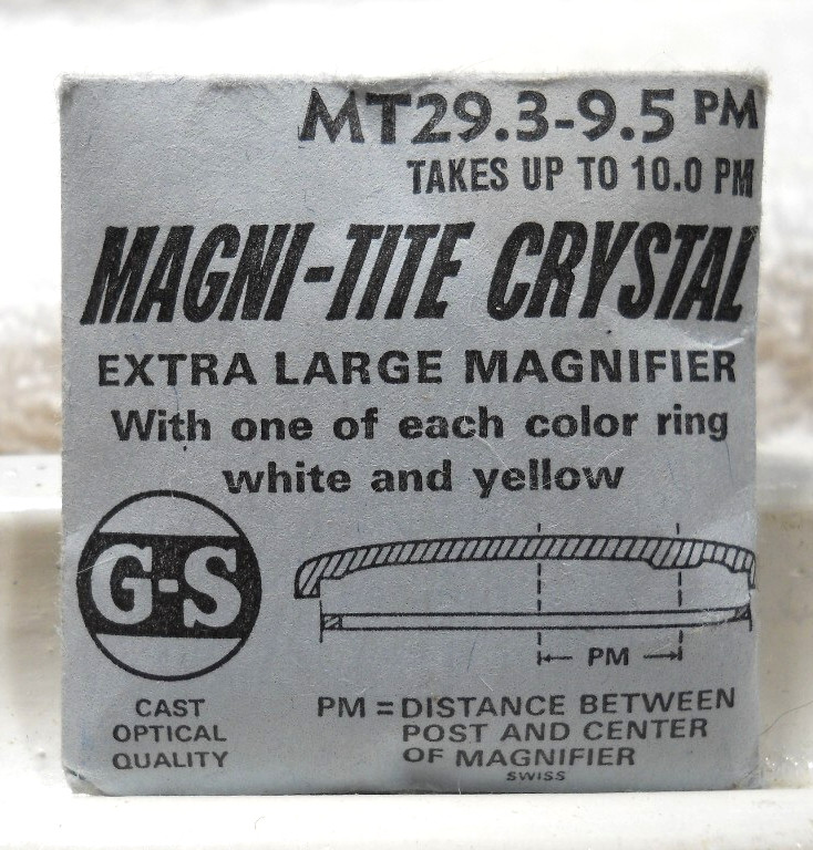 GS MT29.3-9.5 Magnifier Watch Crystal 29.3 mm Silver Gold Ring Replacement Part