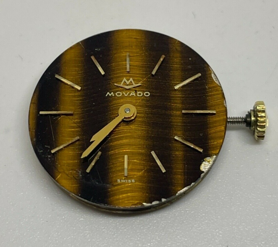 MOVADO MOVEMENT TIGERS EYE DIAL Swiss 19 Jewels