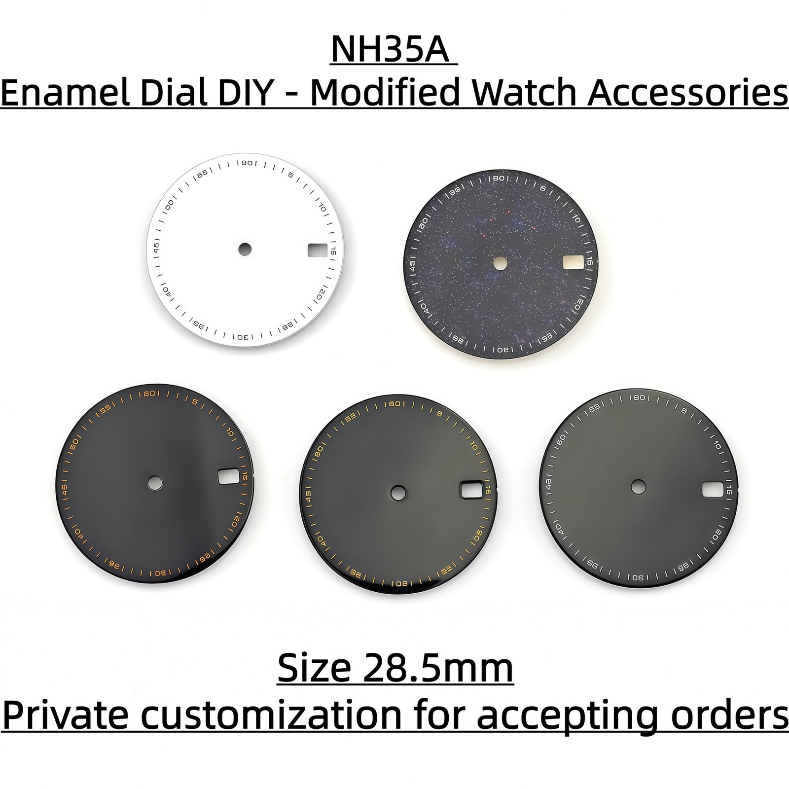 Suitable for NH35 NH36 NH34 movement modification dial 4R35 4R36 28.5MM Dial Mod