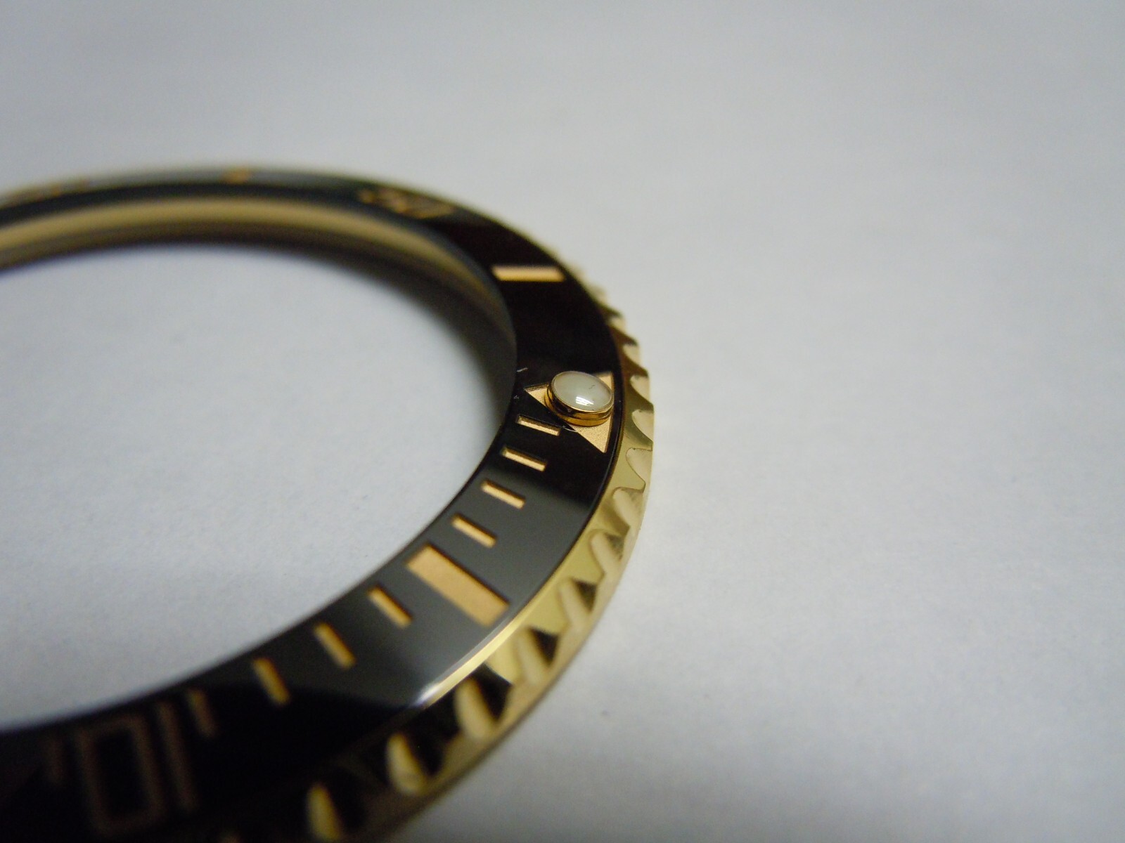 Yellow GP Bezel for Rolex Submariner 116613LN, 116618LN Black Ceramic Insert