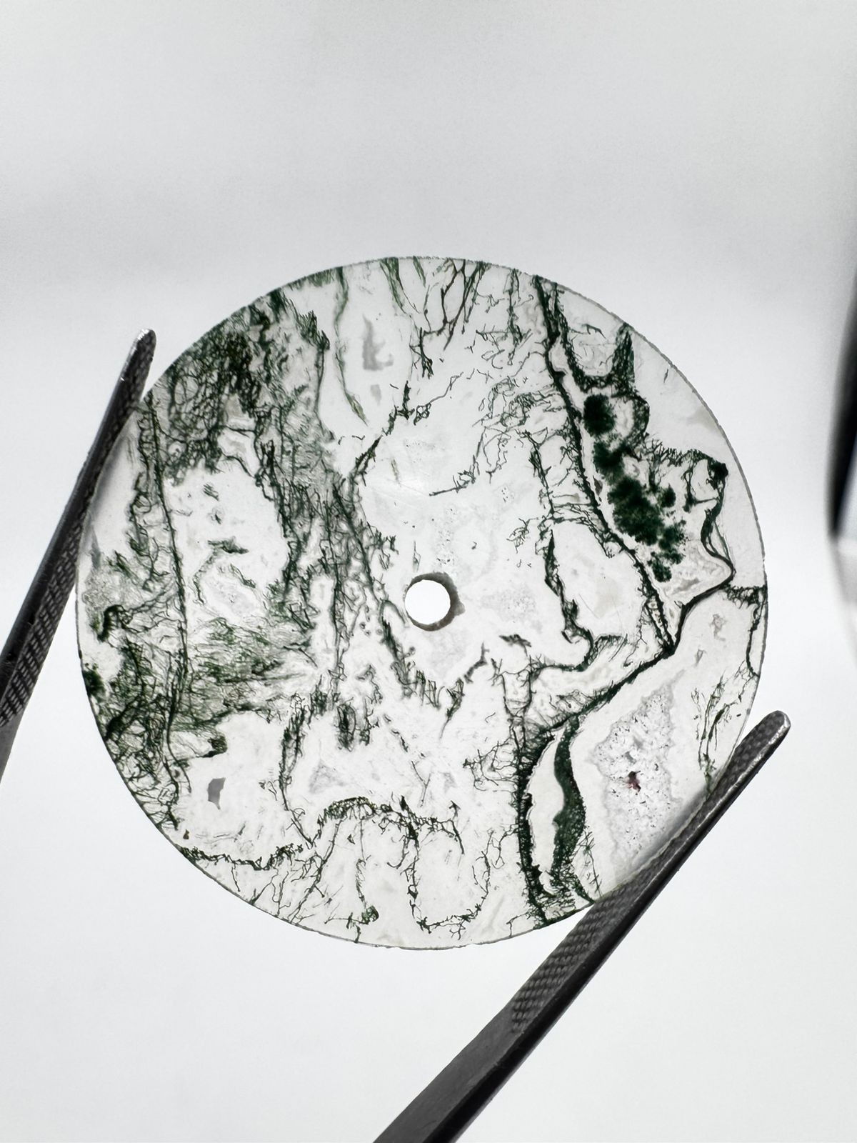 Green Moss Agate Watch Dial – 33.5 mm Round Gemstone gmc-1003W
