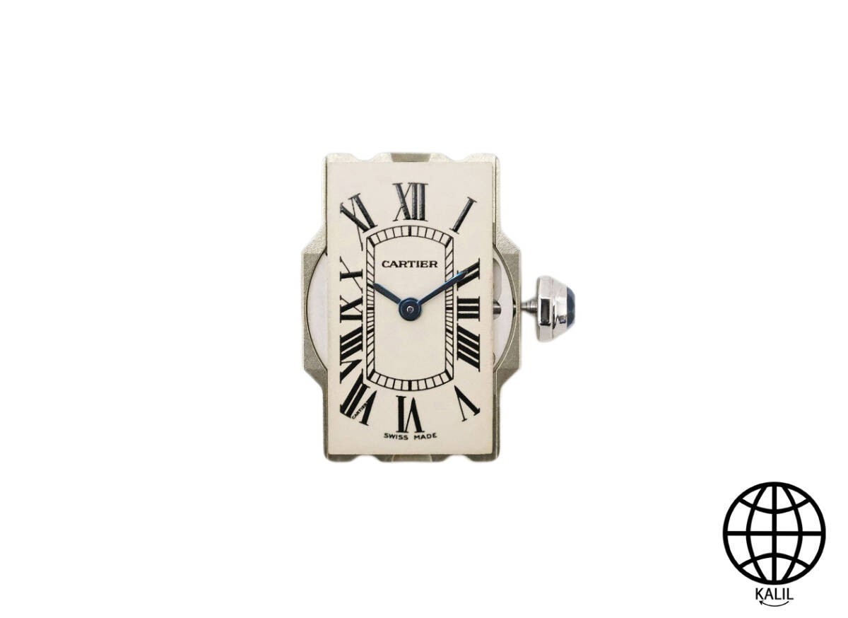 CARTIER Movement Tank Americaine Cal.157 Ladies Wrist Watch Working used Japan