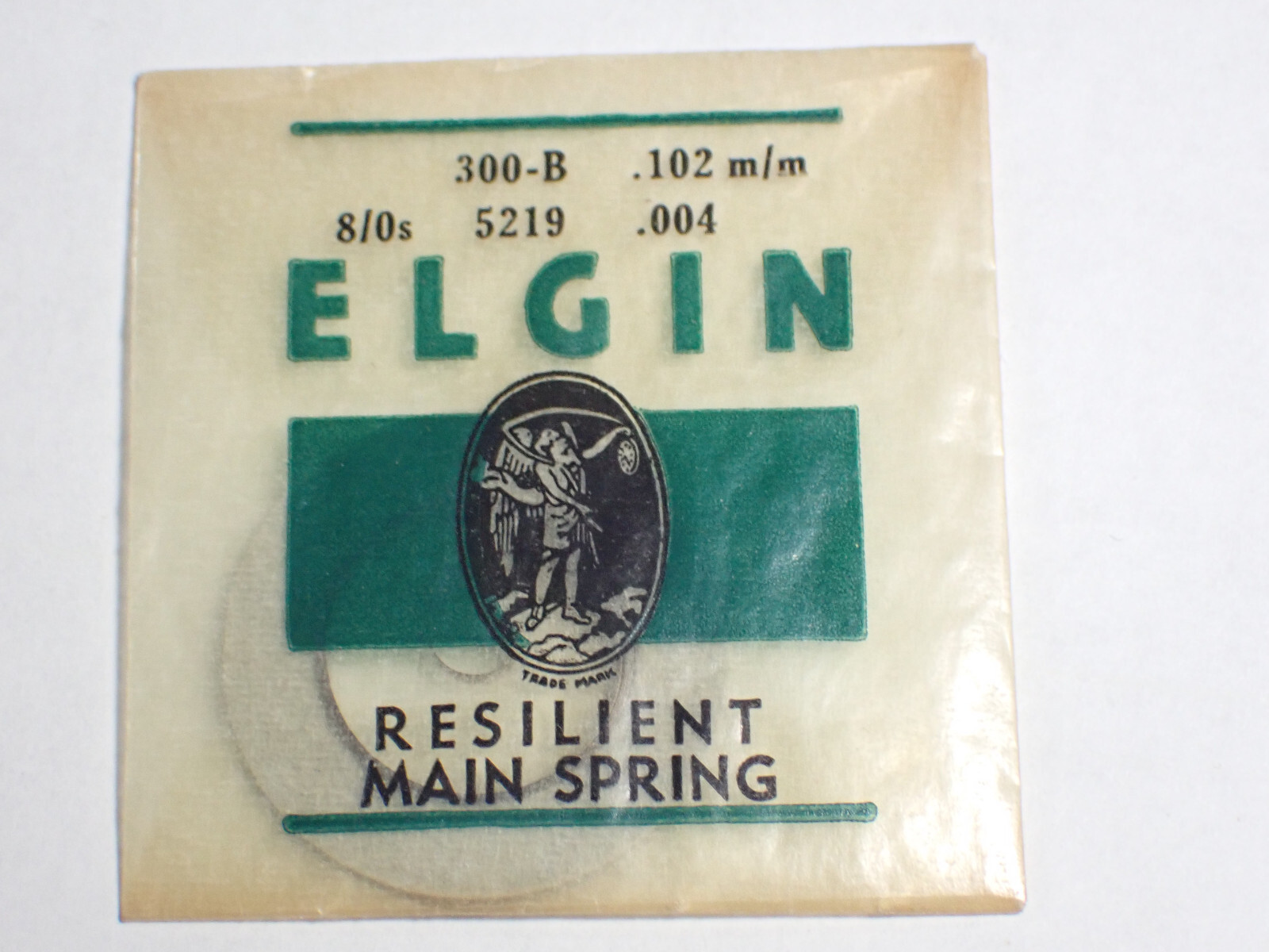 8/0 SIZE ELGIN BLUED STEEL POCKET WATCH MAINSPRING 5219 300-B .102MM .004