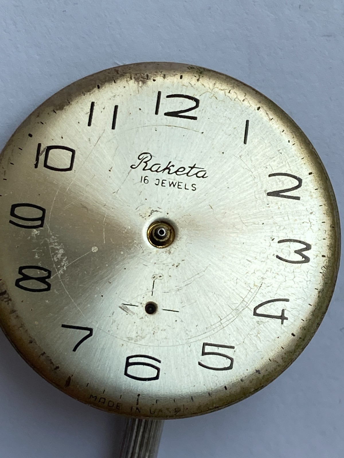 VINTAGE MEN WRIST WATCH FOR PARTS MOVEMENT RAKETA CCCR PAKETA CAL. 2603 16J