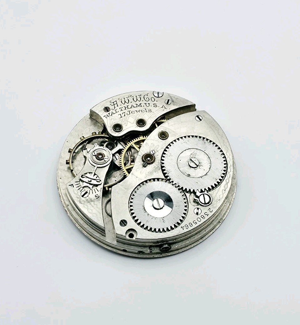 1920 Waltham Model 1894 Grade No. 225 17J 12s Pocket Watch Movement For Repair