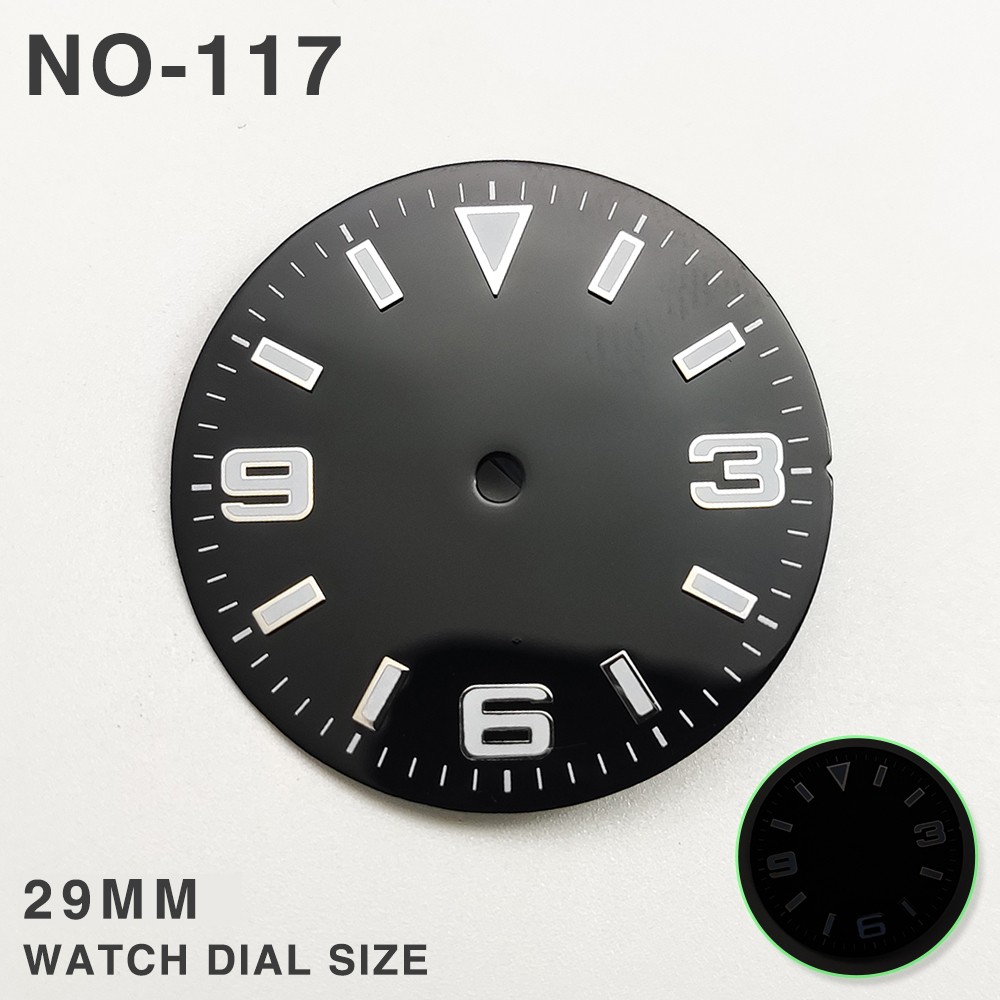 29MM Watch Dial Green Luminous for 2813 8215 8200 821a Movement