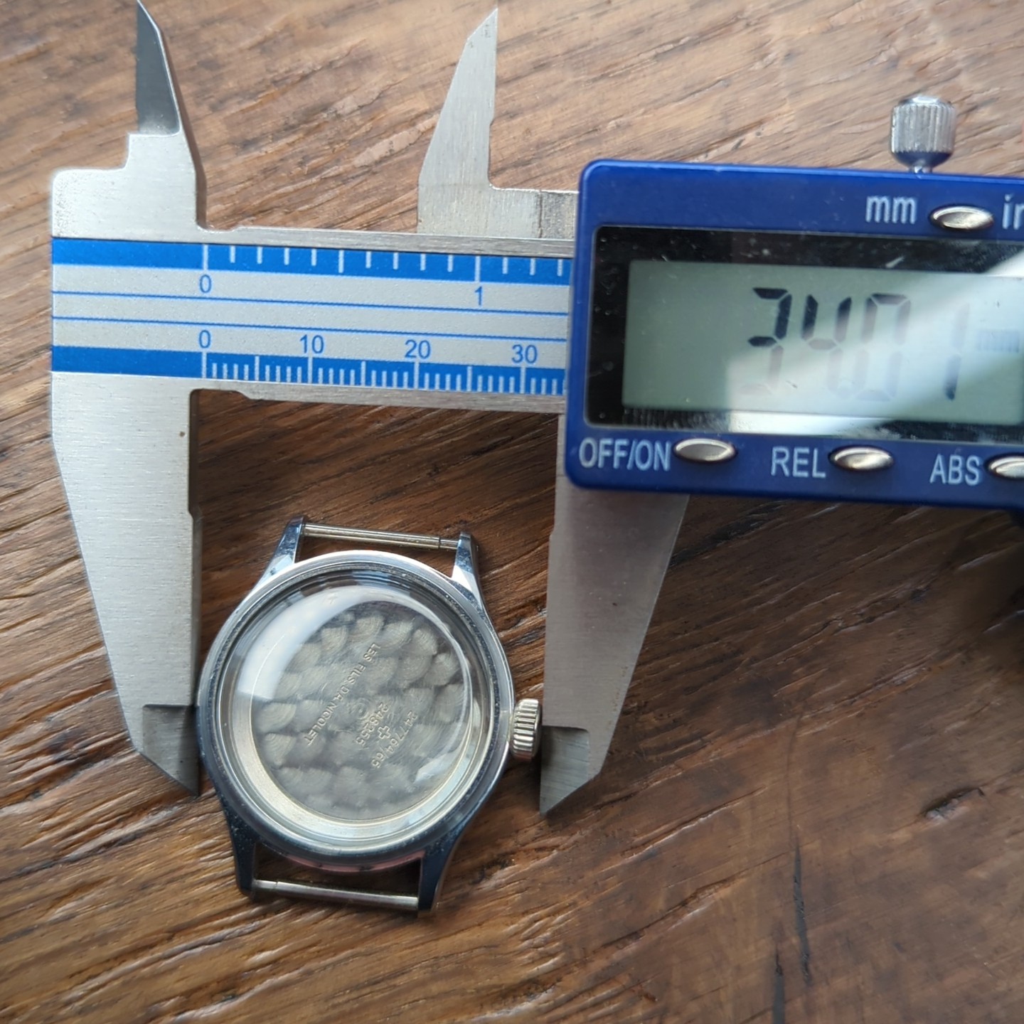 A. Nicolet Vintage 1940s Waterproof Watch Case NOS Swiss 31mm Patent (REF:WC)