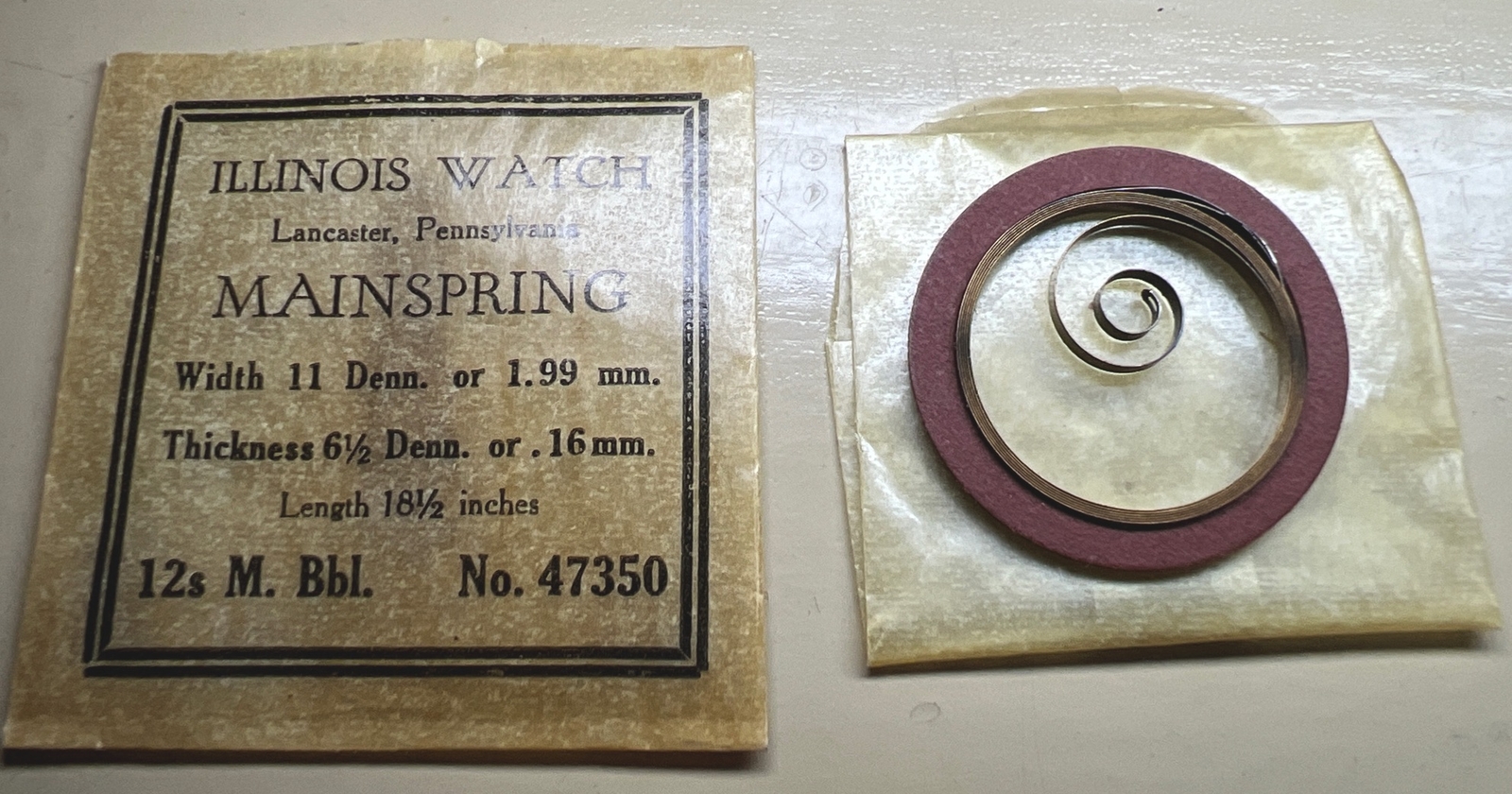 ILLINOIS 12 SIZE 47350 MAINSPRING