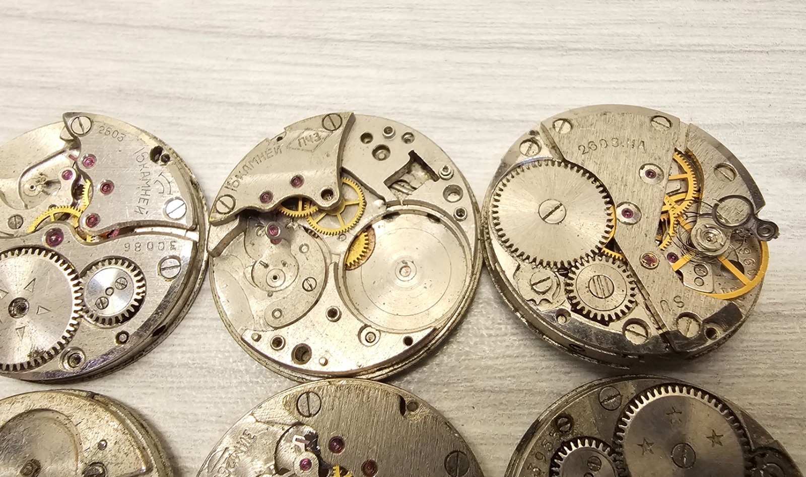 Vintage Soviet Movement Zim Raketa Pobeda USSR Watch Mechanisms for parts