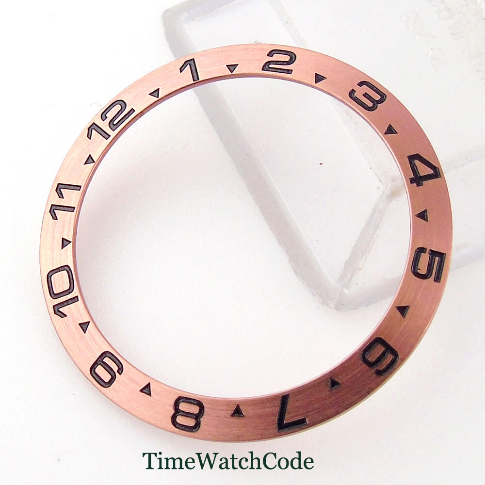 38mm Sloped Bezel Insert Aluminum Alloy Watch Ring Fit 40mm Watch 12/24 Hours