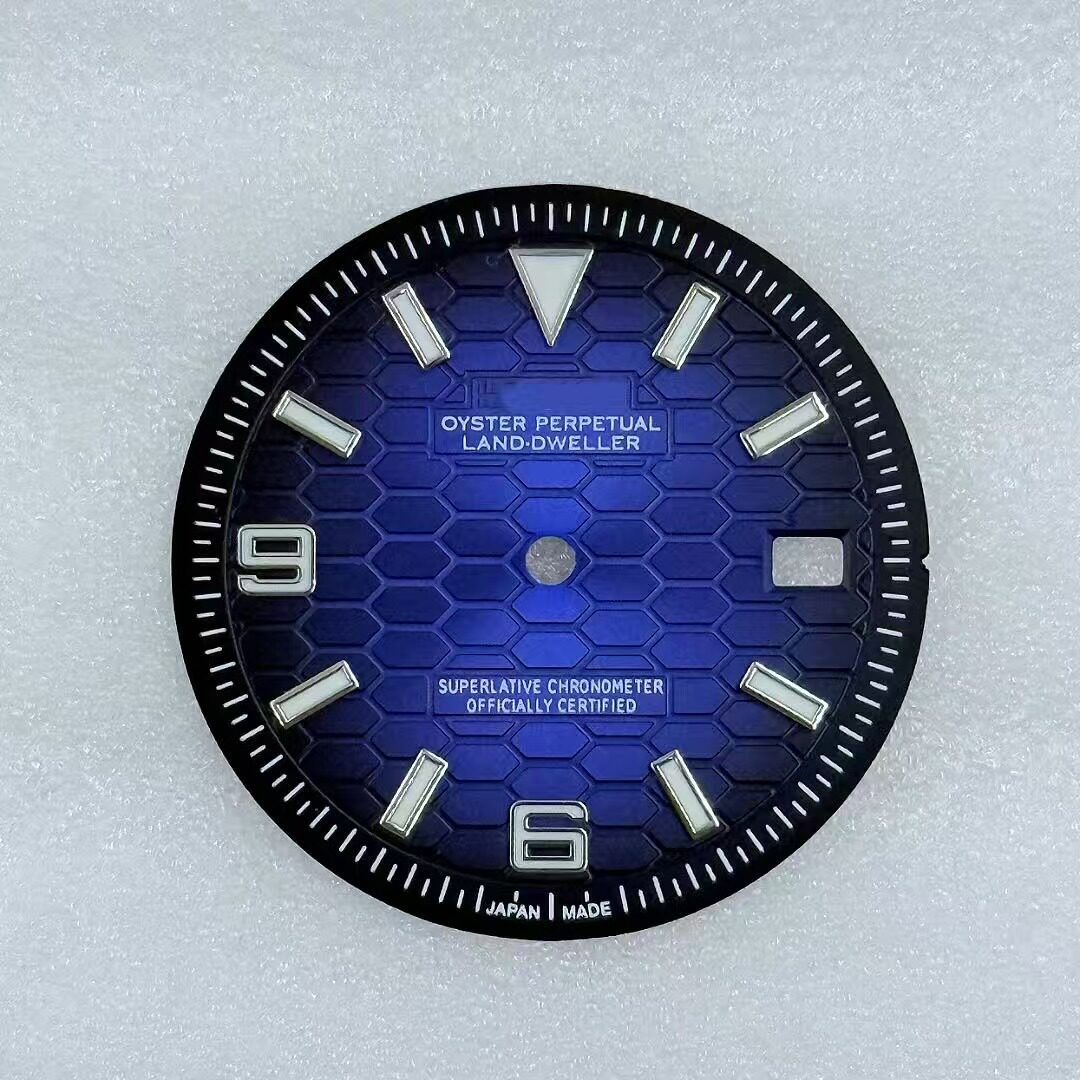 31mm Grain Watch Dial Green Luminous for Nh35 Nh36 Movement Watch Accessories
