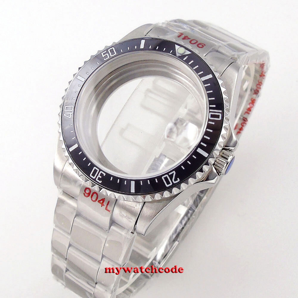 38mm 40MM SEA Watch Case Ceramic Bezel Sapphire Glass Fit NH34A NH35 NH36 2824