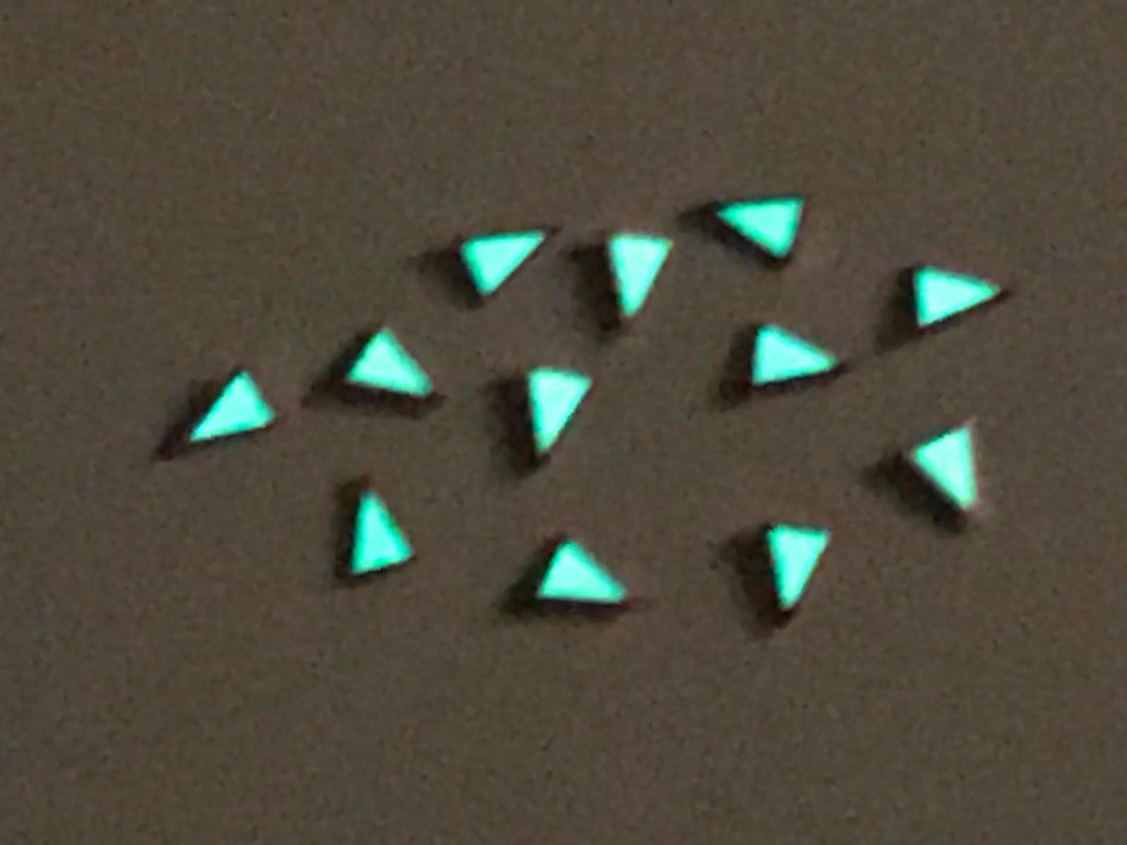 Watch Dial Hour Markers Silver & Green LUME Triangle Numeral Dot Index parts rep