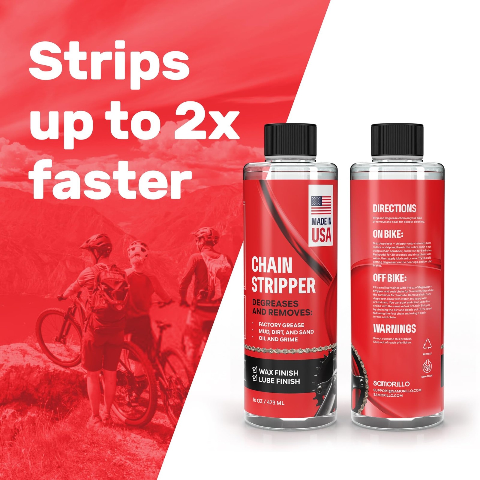 Professional Bike Chain Stripper + Degreaser – 16oz Chain Cleaner & Wax Prep,…