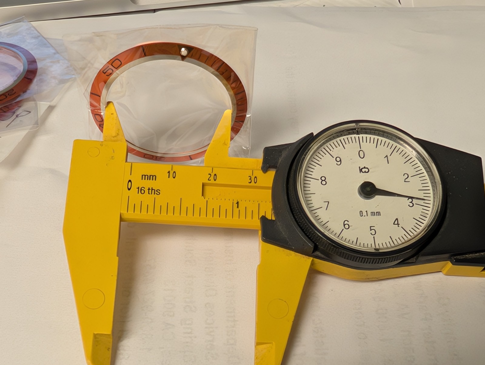 Bezel Insert for Omega 41.1mm diameter Orange and Black New Unbranded beautiful
