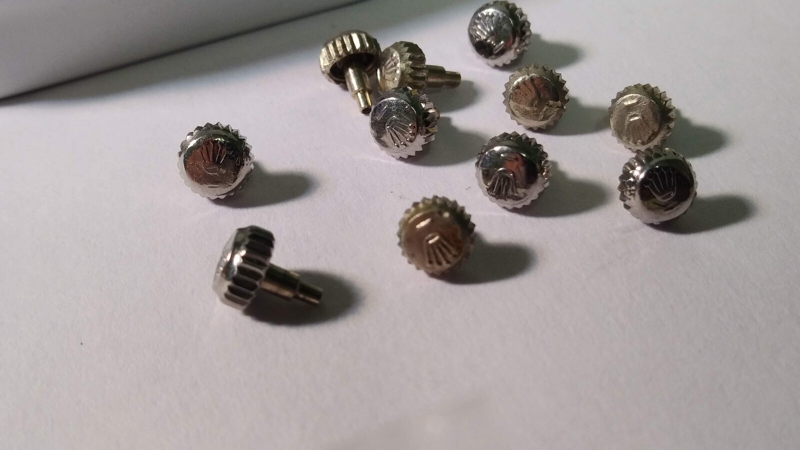 Rolex crown S/S USED/Damaged 4.9mm-5.3mm tested with stem, 1 per order