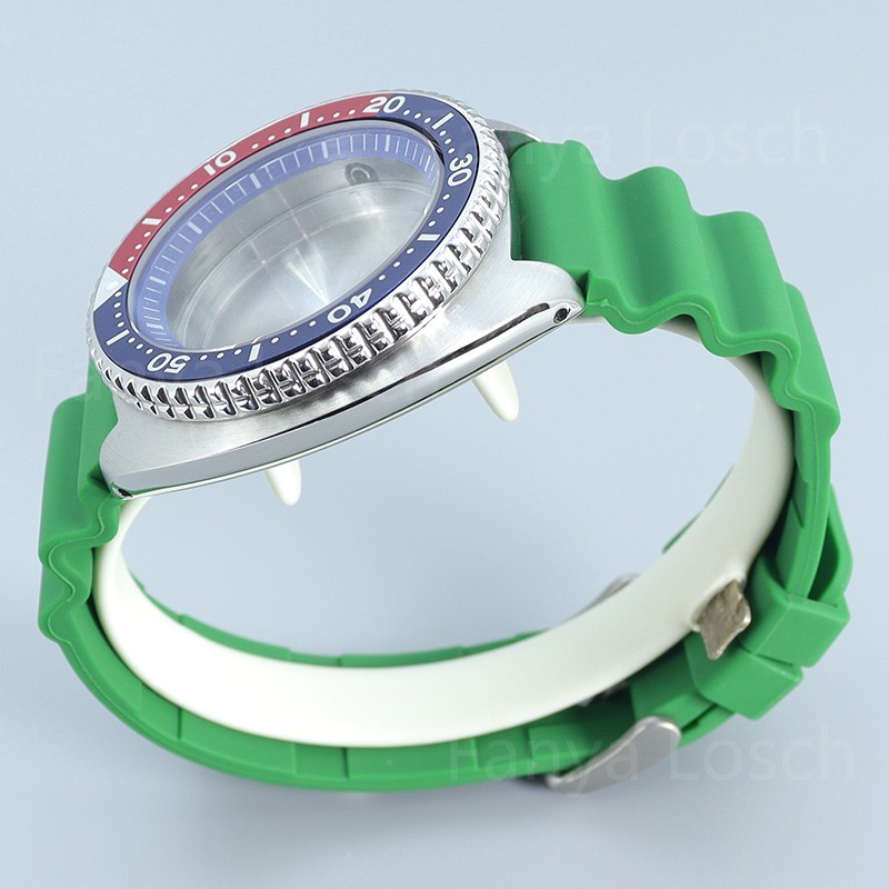 45mm Watch Case Strap Modify turtle skx007/009 Mod Sapphire For Seiko NH34 35 38