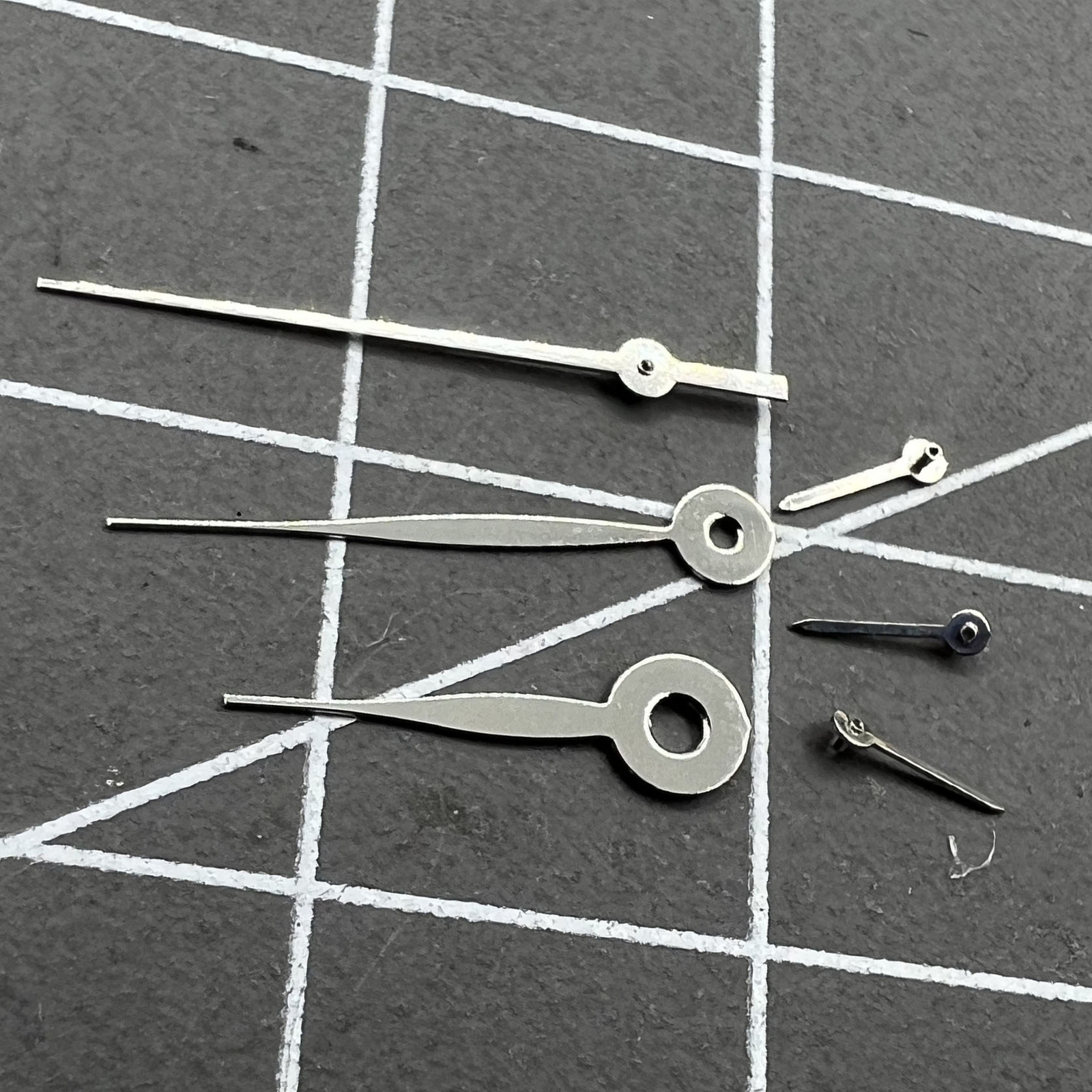 14mm Silver No Lume Long Arrow Shape Watch Hands for Movement Miyota 0S11