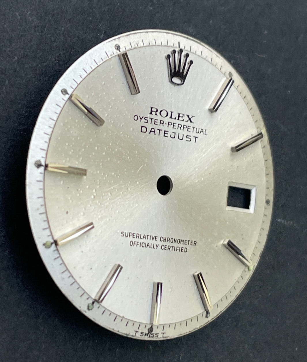 Vintage Rolex Oyster Perpertual Datejust Watch Dial For 36mm Case 1601 1603 1600