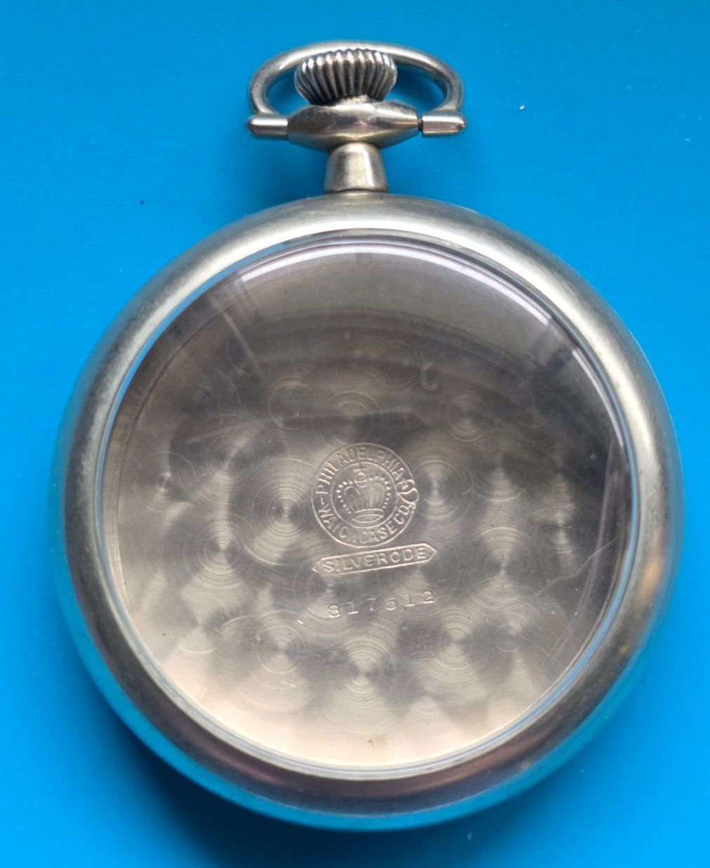 18 SIZE PHILADELPHIA LOCOMOTIVE PENDANT AND LEVER SET POCKET WATCH CASE