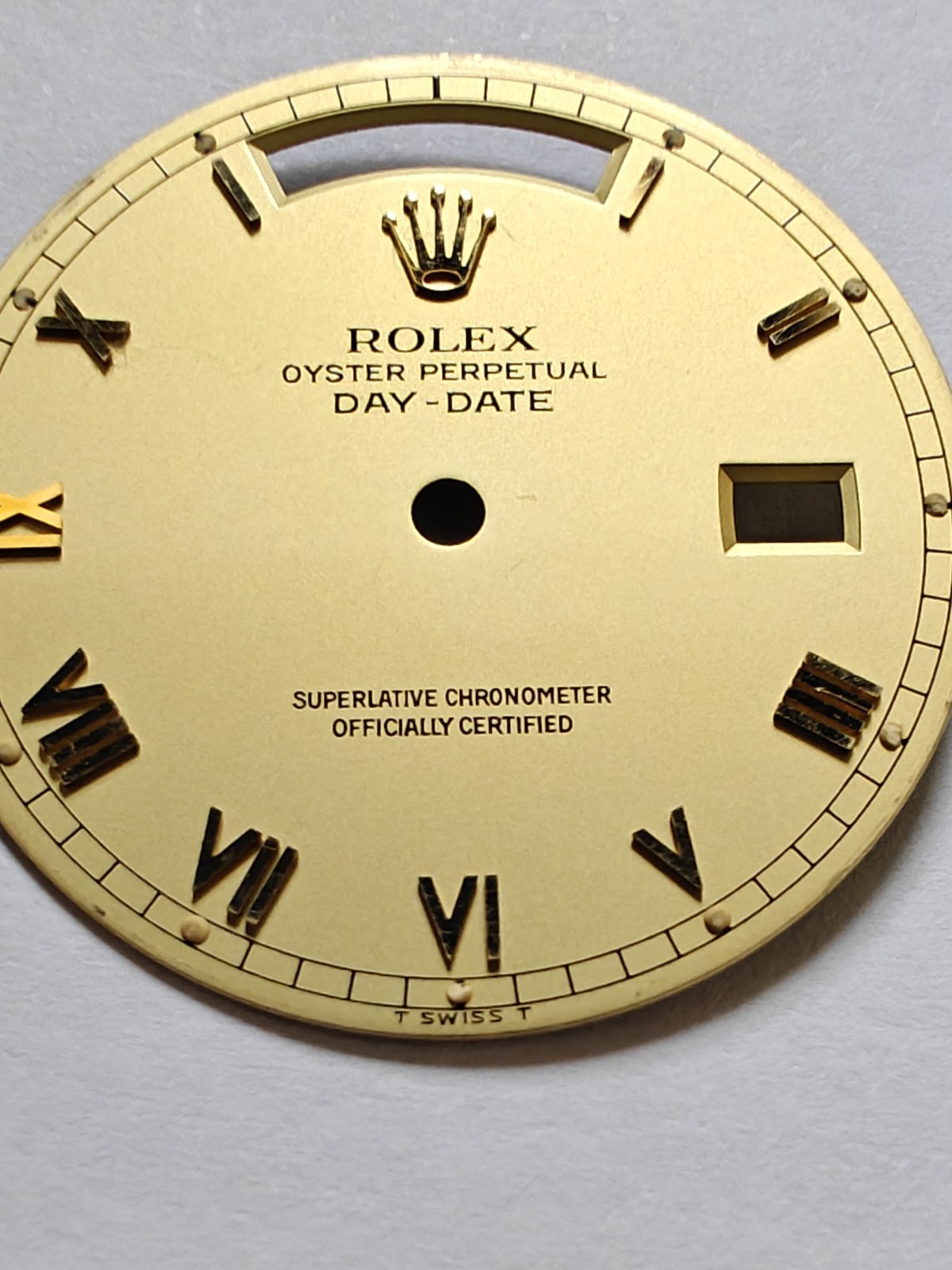 Genuine Rolex Dial & hands set Day-Date Champagne Gold Roman 18038 18238