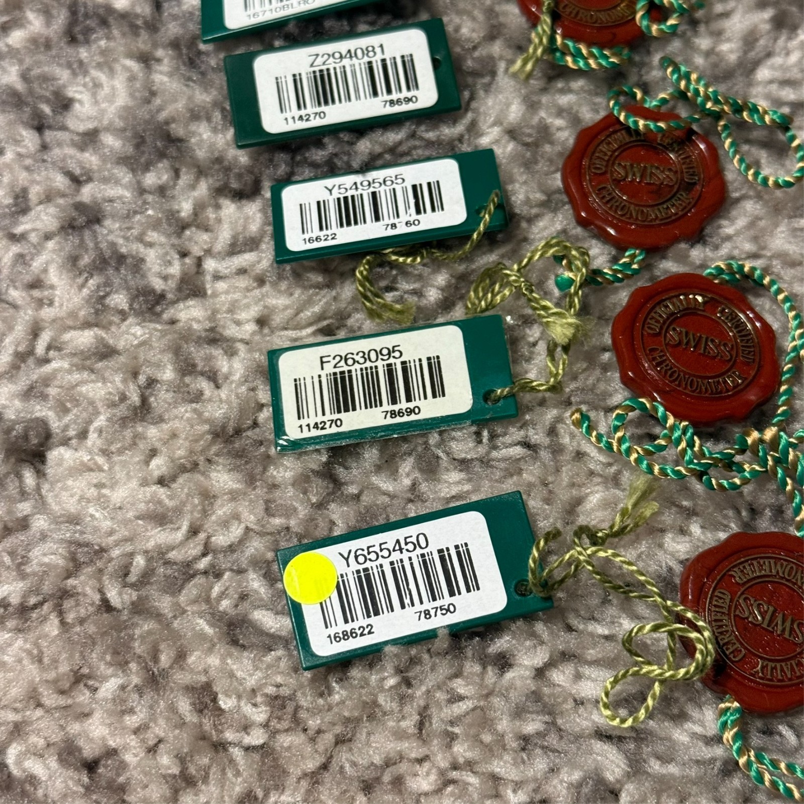 [100% authentic] ROLEX Red Crown Hang Tag & Green Hang Tag 11-Piece Set