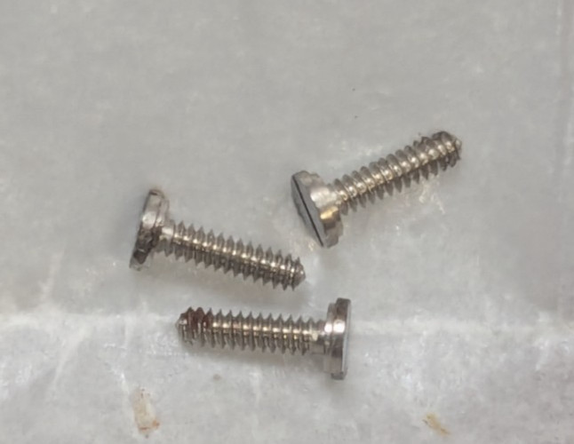 Pack of 3 NOS Ronda Quartz Watch Cal 2173 Battery Bridle Screw Part 54401 X8579
