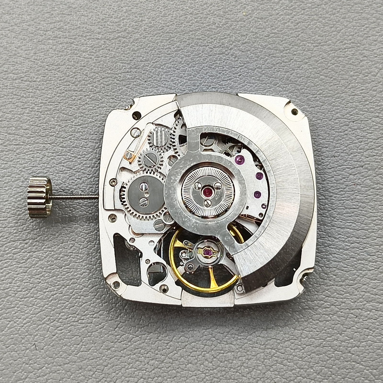 Silver Tianjin Seagull ST25 Square Automatic Mechanical Movement 3 Hands Hollow