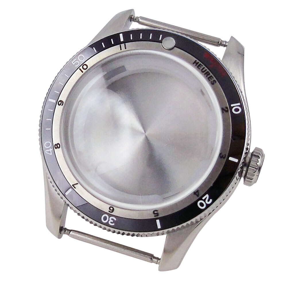 20ATM 40mm Bow Sapphire Glass Watch Case + Bracelet Fit NH34A NH35A NH36A 2824