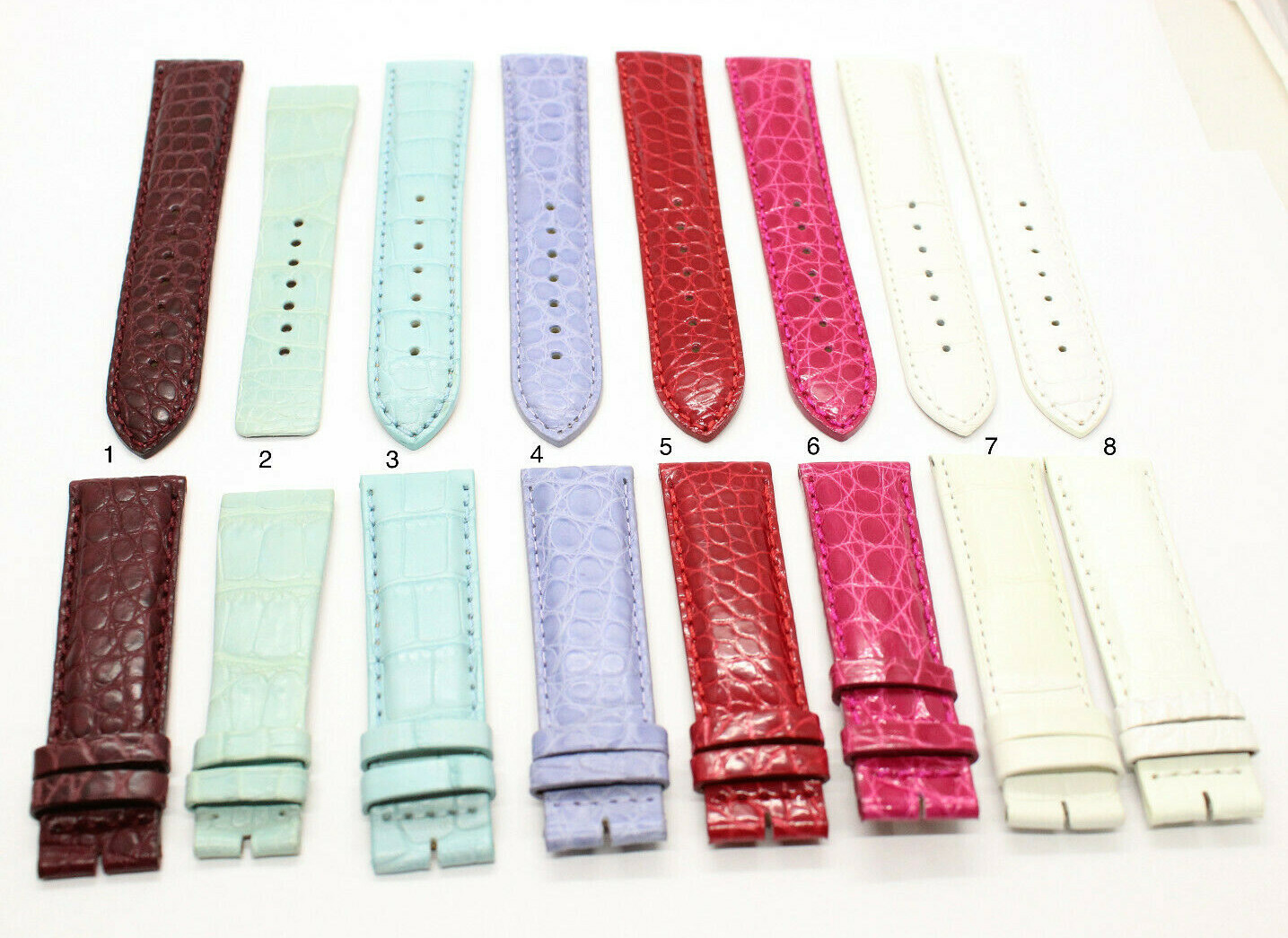New Genuine Alligator Leather Band Different Color 20 mm x 18 or 16 mm Strap