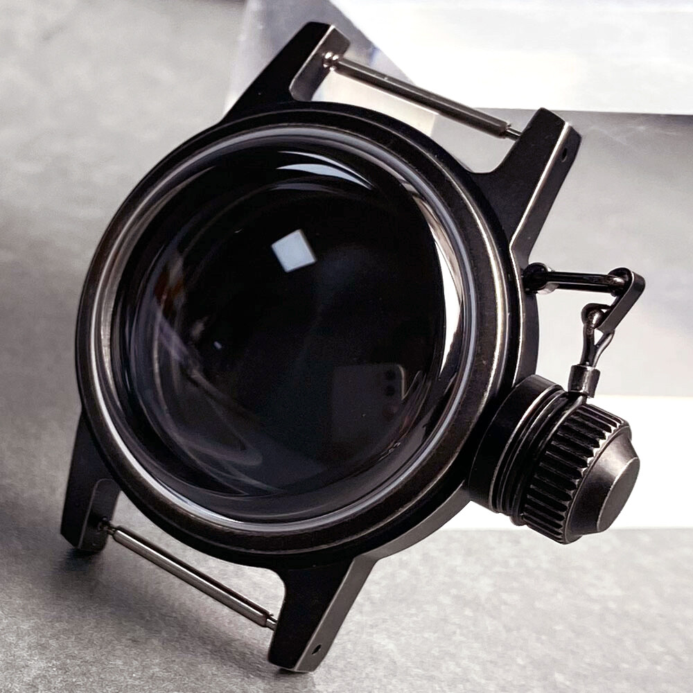 36mm Black Silver 200M Dive Watch Case Domed Sapphire Fit NH35 NH36 ETA2824 PT