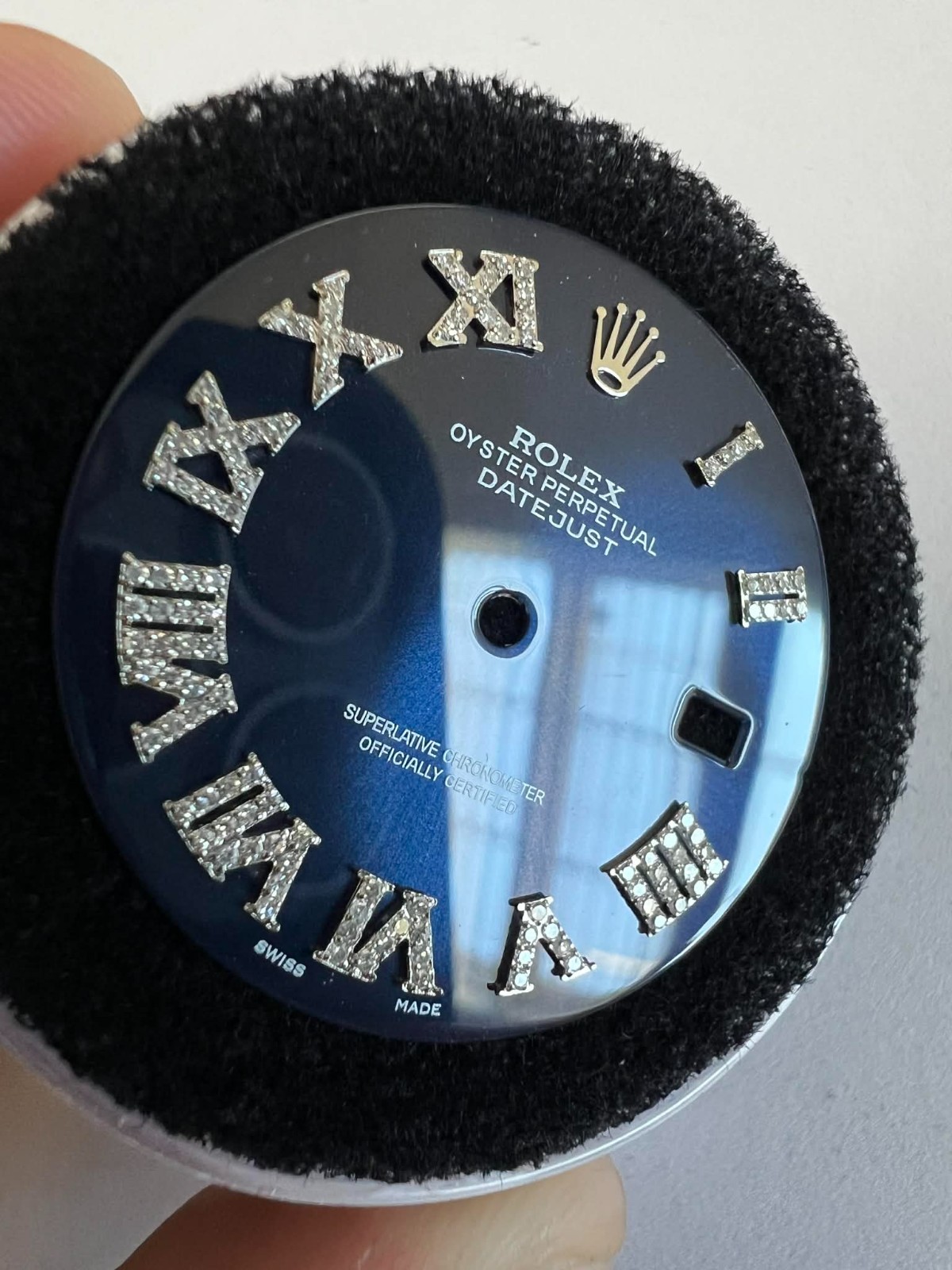 Rolex Datejust 41mm Custom Dark Blue/ Diamond Roman Markers Dial