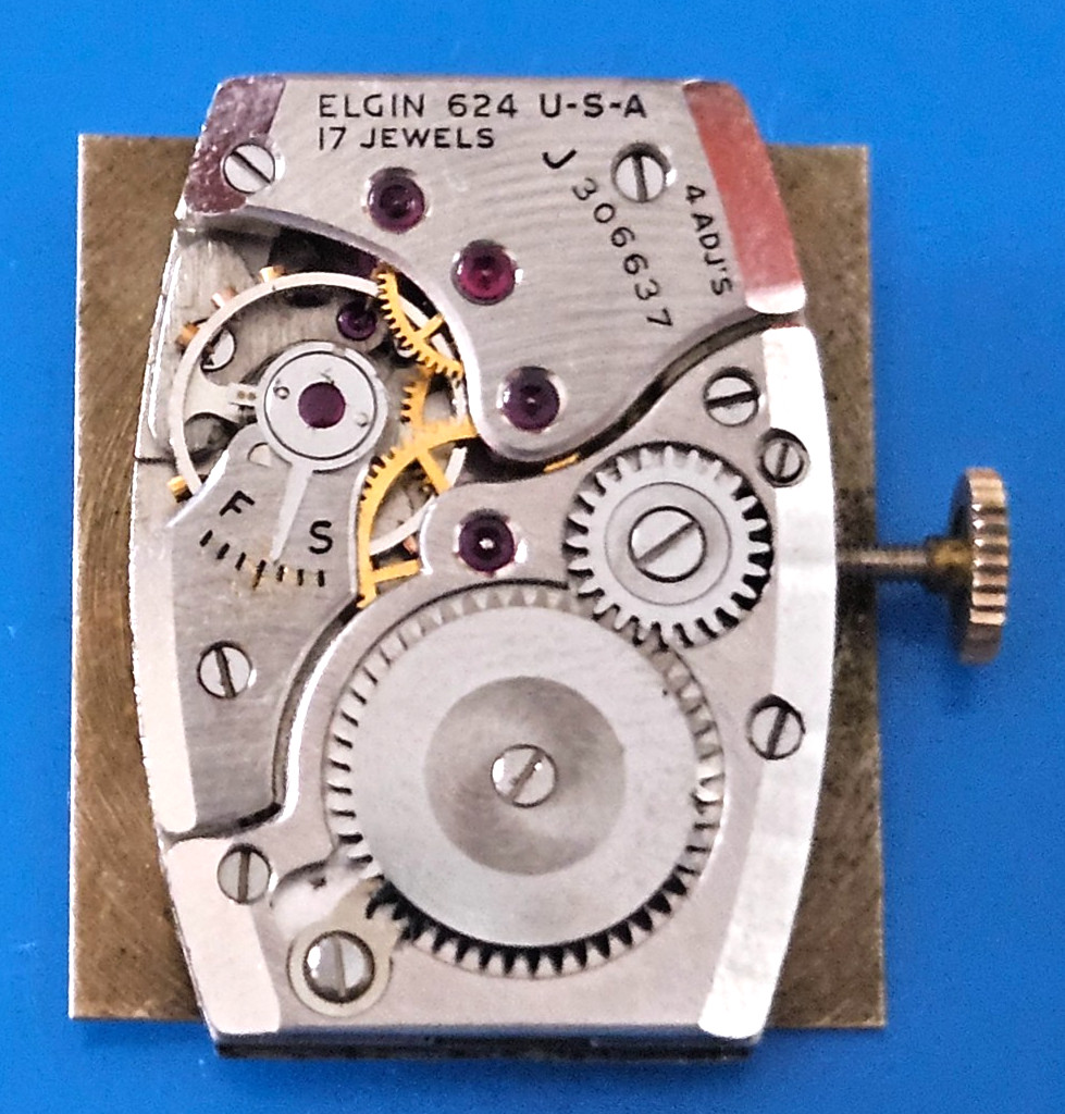 ELGIN DeLUXE 624 4ADJ 17J Watch Movement (REMOVED FROM GOLD CASE) lot86
