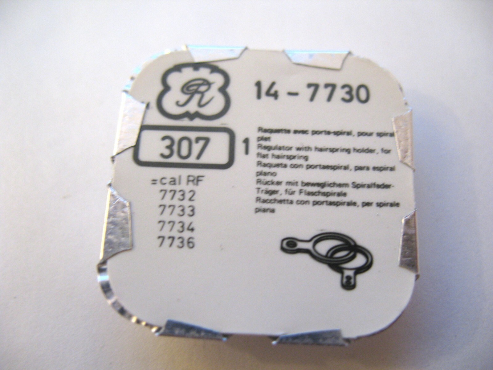 VALJOUX 7733,7732,7730,7735,7736 REGULATOR WITH HAIRSPRING HOLDER PART 307