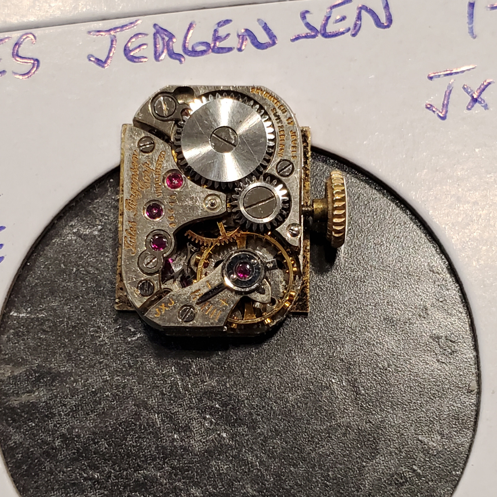 LADIES JULES JURGENSEN 17J JXJ WRIST WATCH MOVEMENT #1474