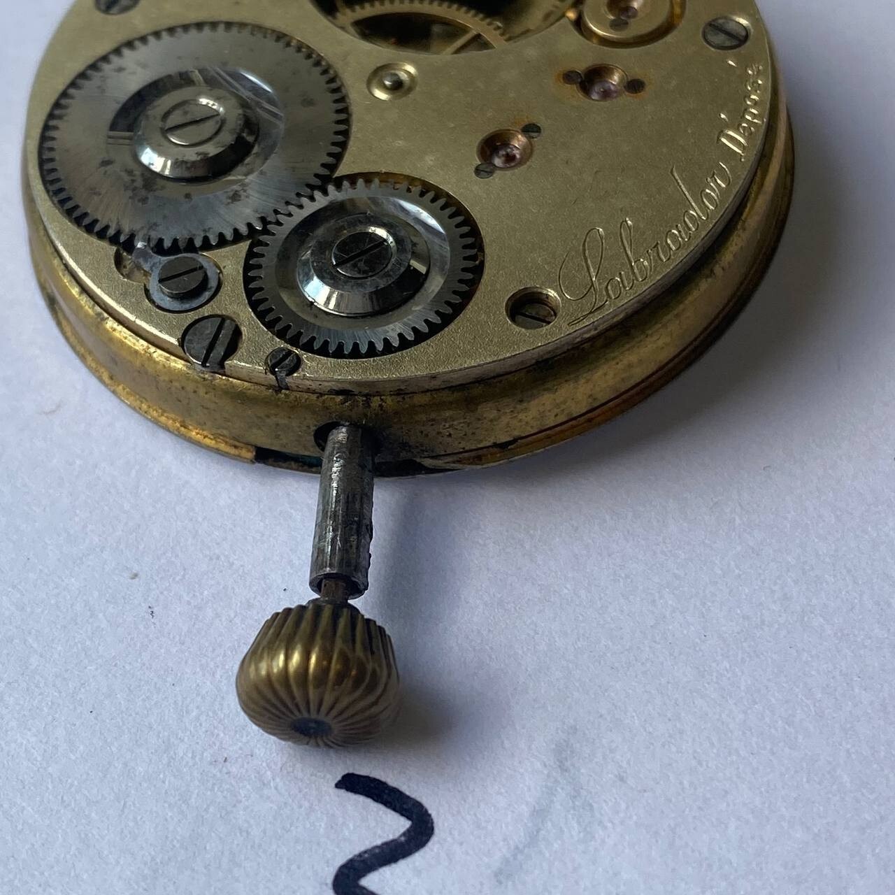 LOT OF 3 PAUL DITISHEIM LABRADOR MOERIS POCKET WATCH MOVEMENTS FOR REPAIR /PARTS