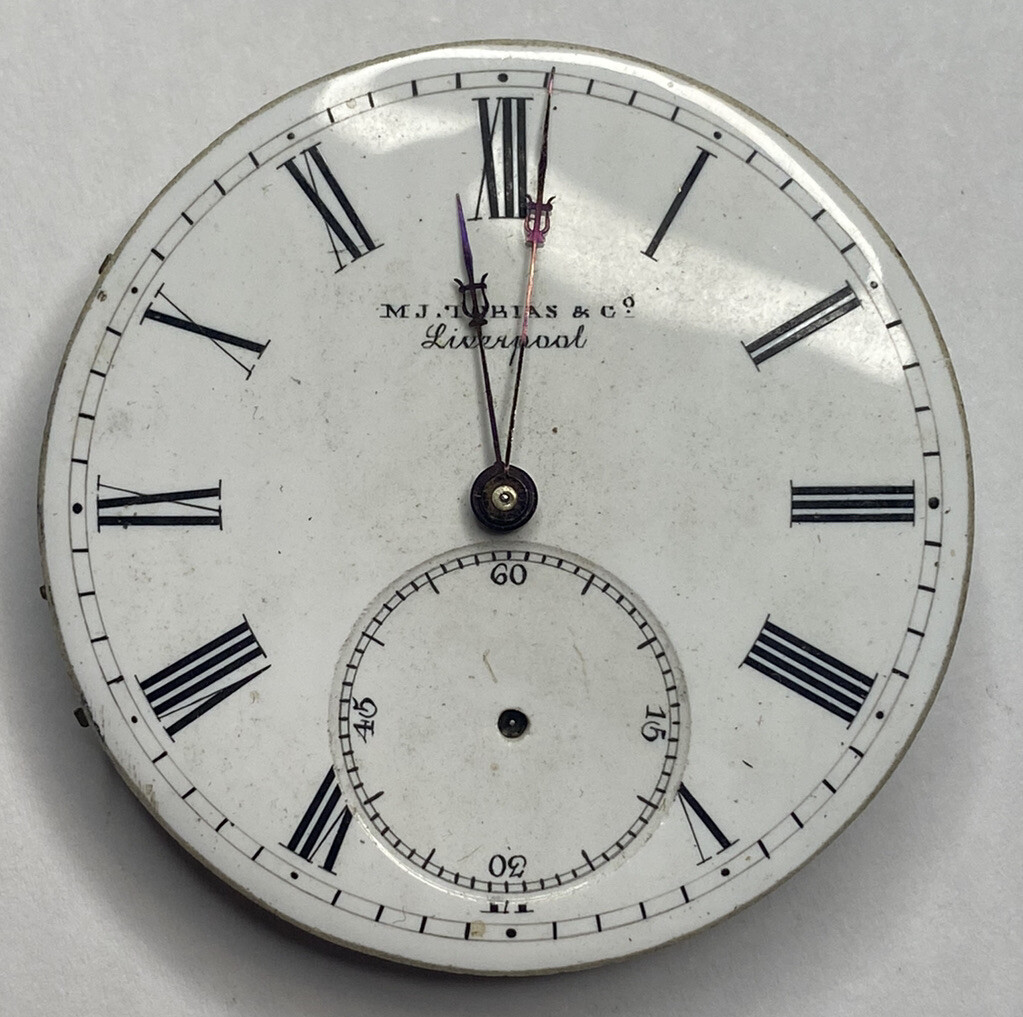 Rare Vintage MJ Tobias Pocket Watch Movement Repairs Parts Watchmaker Liverpool