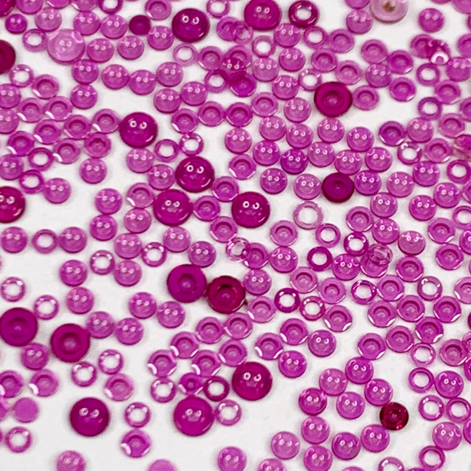 100 Watch Hole Jewel 1-1.5mm Cap Part Watchmaker Job Lot Repair Lab Created Ruby