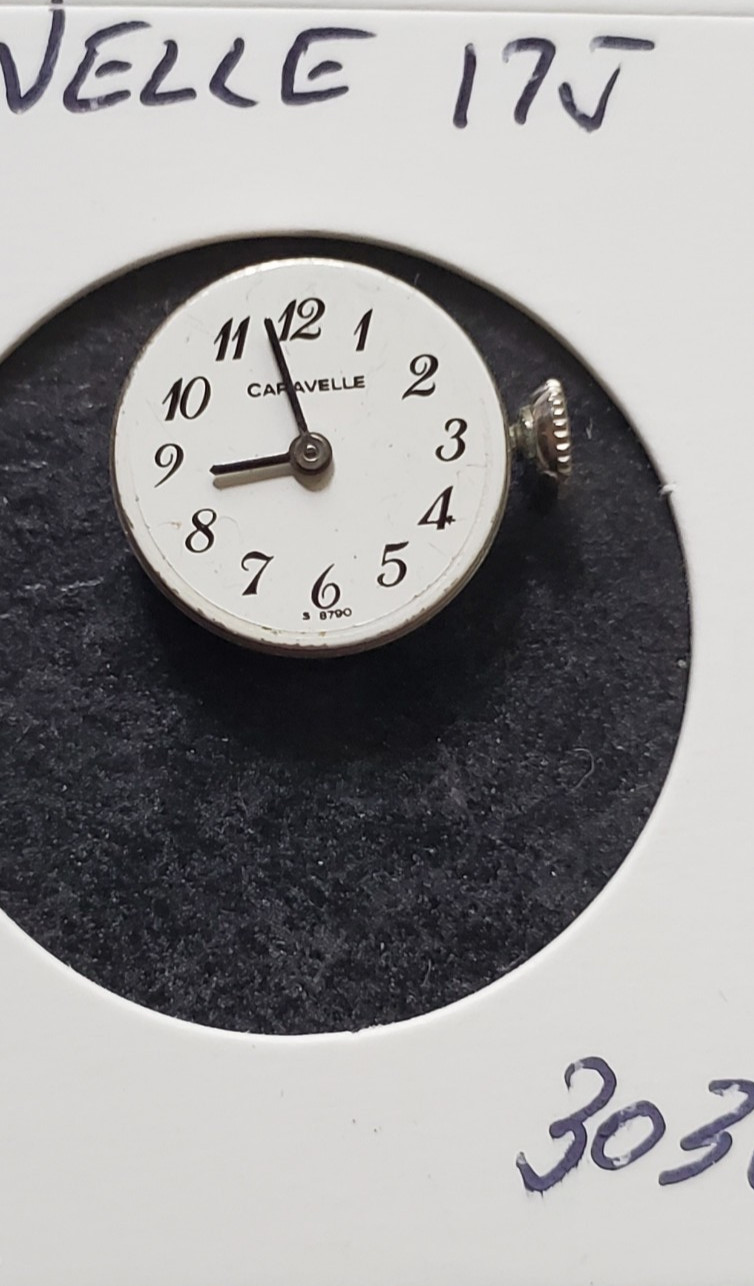 WOMANS CARAVELLE 17j WRIST WATCH MOVEMENT #3030